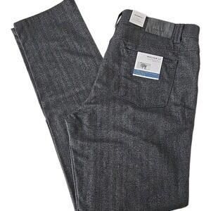 New Brax Copper WOO.LOOK Pants 36x34 Gray Herringbone Stretch Modern NWT Flex